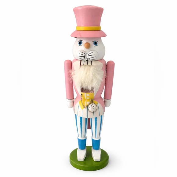 erzgebirge Other - Erzgebirge Easter Rabbit Nutcracker 12.5” Pastel German Wooden Vintage Rare